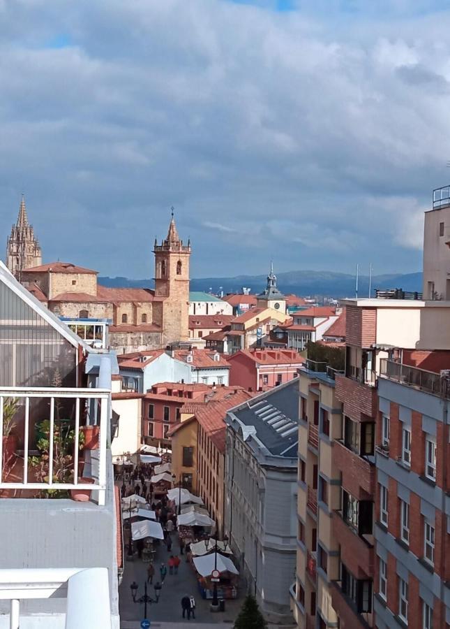 Atico Quintana I - Con Terraza, Vistas A La Ciudad, En El Centro, Con Wifi Y Garaje Apartment Oviedo Luaran gambar